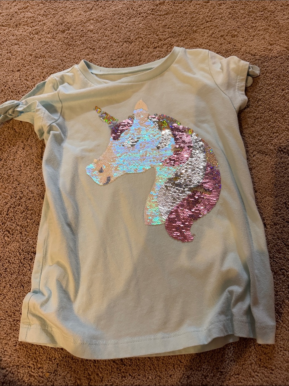 Carter's Mint Sequin Unicorn Short Sleeve Tee